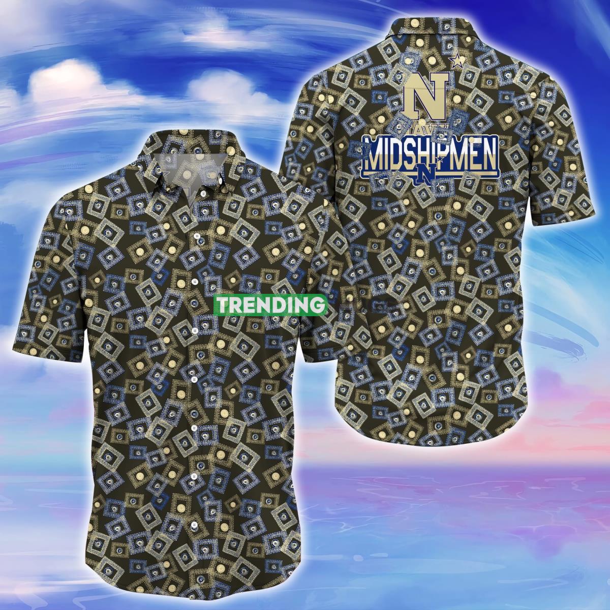 Navy Midshipmen Trending Hawaiian Shirt Gift For Men Women Fans Product Photo 1 Navy Midshipmen Trending Hawaiian Shirt Gift For Men Women Fans Product Photo 1