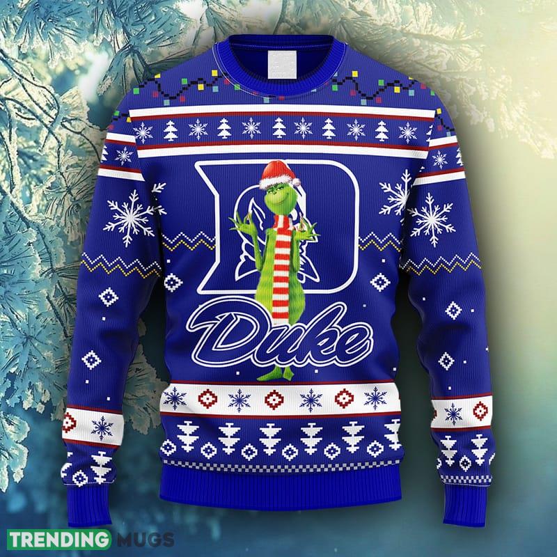 NCAA Christmas Duke Blue Devils Funny Grinch Christmas Ugly Sweater For Men Women - NCAA Duke Blue Devils Funny Grinch Christmas Ugly Sweater_1 NCAA Christmas Duke Blue Devils Funny Grinch Christmas Ugly Sweater For Men Women - NCAA Duke Blue Devils Funny Grinch Christmas Ugly Sweater_1