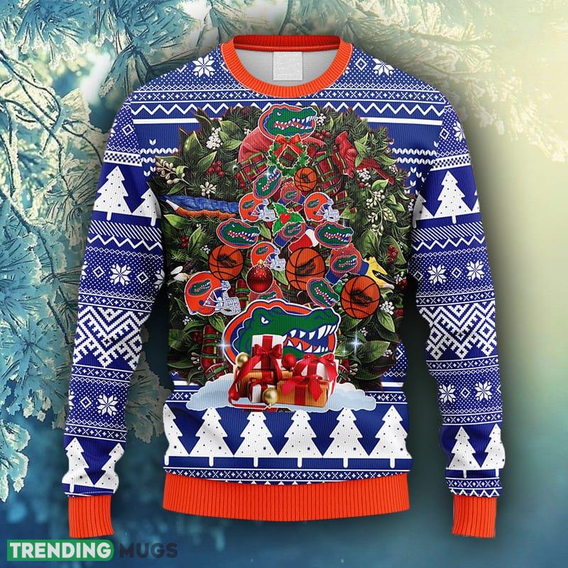 NCAA Christmas Florida Gators Tree Ugly Christmas Fleece Sweater For Men Women - NCAA Florida Gators Tree Ugly Christmas Fleece Sweater_1 NCAA Christmas Florida Gators Tree Ugly Christmas Fleece Sweater For Men Women - NCAA Florida Gators Tree Ugly Christmas Fleece Sweater_1