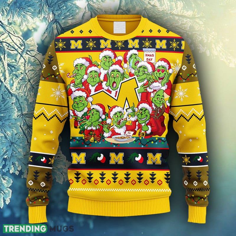 NCAA Christmas Michigan Wolverines 12 Grinch Xmas Day Christmas Ugly Sweater For Men Women - NCAA Michigan Wolverines 12 Grinch Xmas Day Christmas Ugly Sweater_1 NCAA Christmas Michigan Wolverines 12 Grinch Xmas Day Christmas Ugly Sweater For Men Women - NCAA Michigan Wolverines 12 Grinch Xmas Day Christmas Ugly Sweater_1