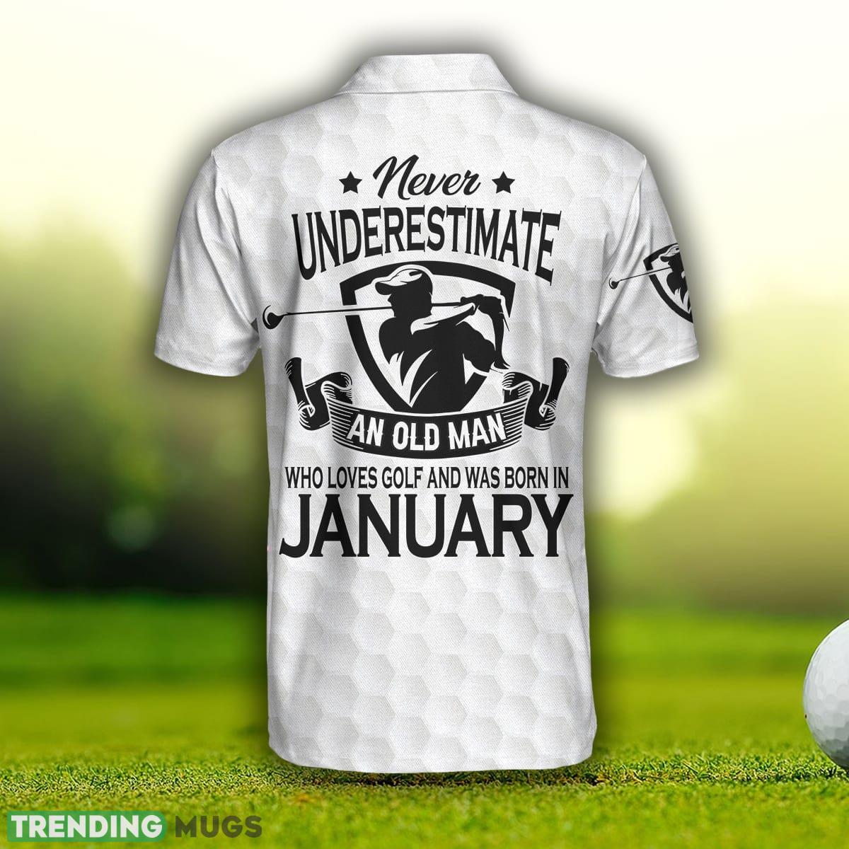 Never Underestimate A Golfer Born In Month, Cool Skull Golf Shirt Polo Shirt Custom Name Polo Shirt Never Underestimate A Golfer Born In Month, Cool Skull Golf Shirt Polo Shirt Custom Name Polo Shirt