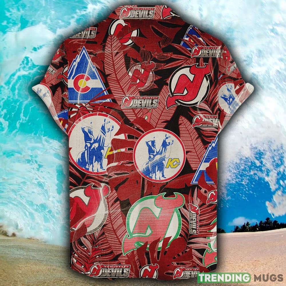 New Jersey Devils Hawaiian Retro Logo NHLTropical Beach Men And Women Gift For Fans Hawaiian Shirt New Jersey Devils Hawaiian Retro Logo NHLTropical Beach Men And Women Gift For Fans Hawaiian Shirt