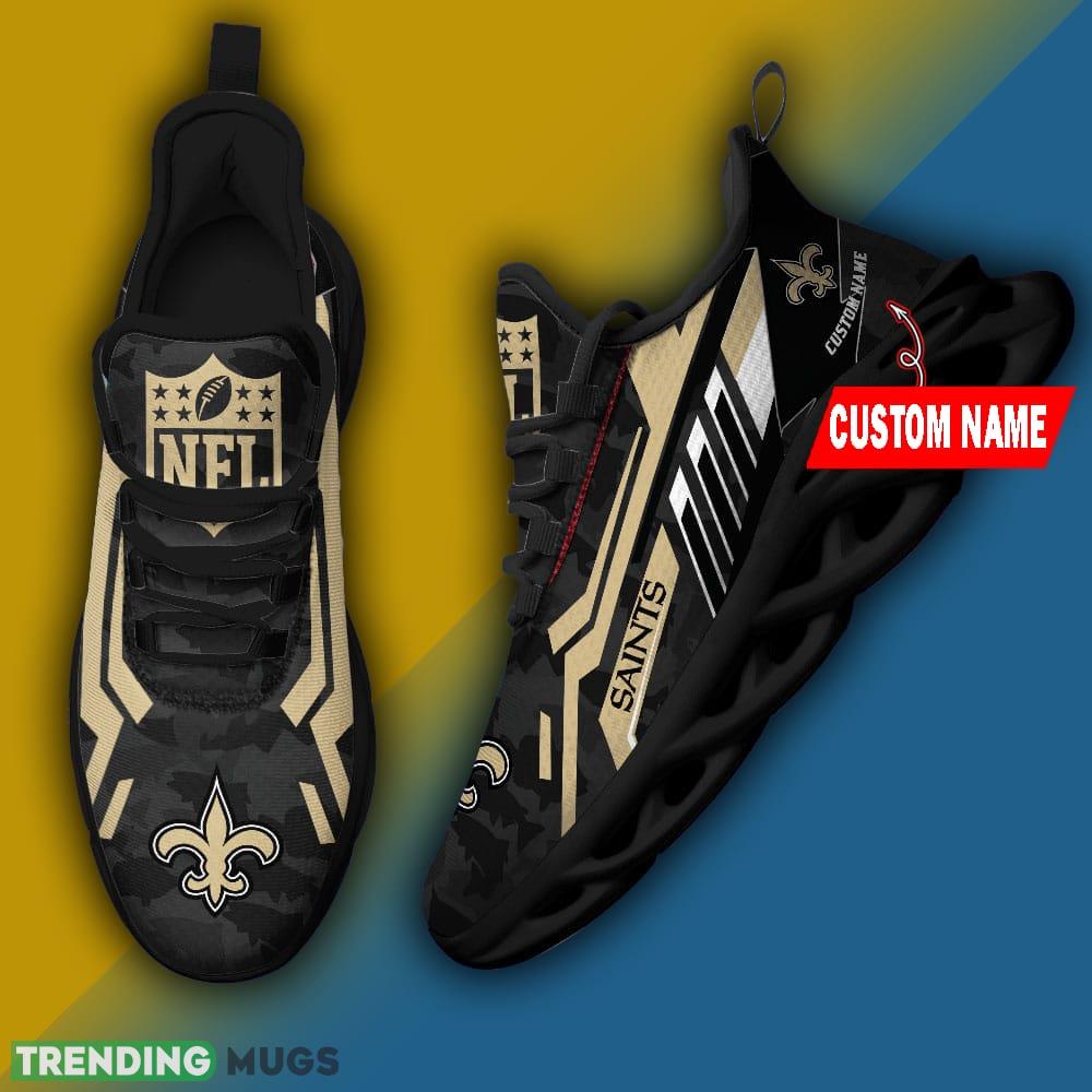 New Orleans Saints NFL Personalized Name Max Soul Chunky Sneaker Camo Fishing Max Soul New Orleans Saints NFL Personalized Name Max Soul Chunky Sneaker Camo Fishing Max Soul