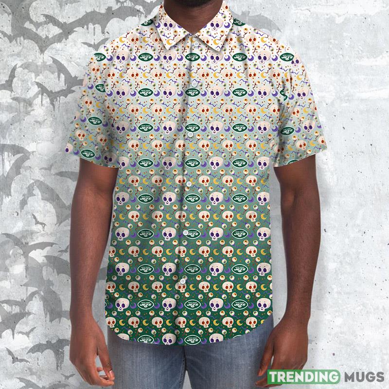 New York Jets Skull NFL Hawaii Shirt For Men And Women Gift Hawaiian Shirt Fans - New York Jets Skull NFL Hawaiian Shirt_1 New York Jets Skull NFL Hawaii Shirt For Men And Women Gift Hawaiian Shirt Fans - New York Jets Skull NFL Hawaiian Shirt_1