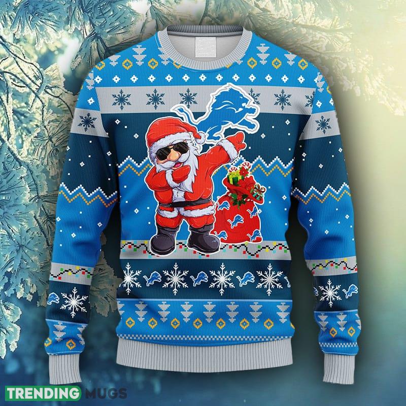 NFL Fans Detroit Lions Dabbing Santa Claus Christmas Ugly Sweater For Men Women - NFL Detroit Lions Dabbing Santa Claus Christmas Ugly Sweater_1 NFL Fans Detroit Lions Dabbing Santa Claus Christmas Ugly Sweater For Men Women - NFL Detroit Lions Dabbing Santa Claus Christmas Ugly Sweater_1