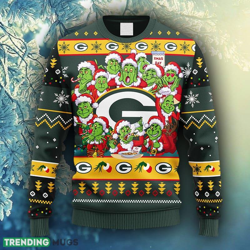 NFL Fans Green Bay Packers 12 Grinch Xmas Day Christmas Ugly Sweater For Men Women 3D Sweater NFL Fans Green Bay Packers 12 Grinch Xmas Day Christmas Ugly Sweater For Men Women 3D Sweater
