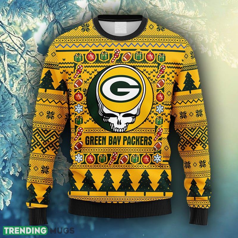 NFL Fans Green Bay Packers Grateful Dead Ugly Christmas Fleece Sweater For Men Women - NFL Green Bay Packers Grateful Dead Ugly Christmas Fleece Sweater_1 NFL Fans Green Bay Packers Grateful Dead Ugly Christmas Fleece Sweater For Men Women - NFL Green Bay Packers Grateful Dead Ugly Christmas Fleece Sweater_1