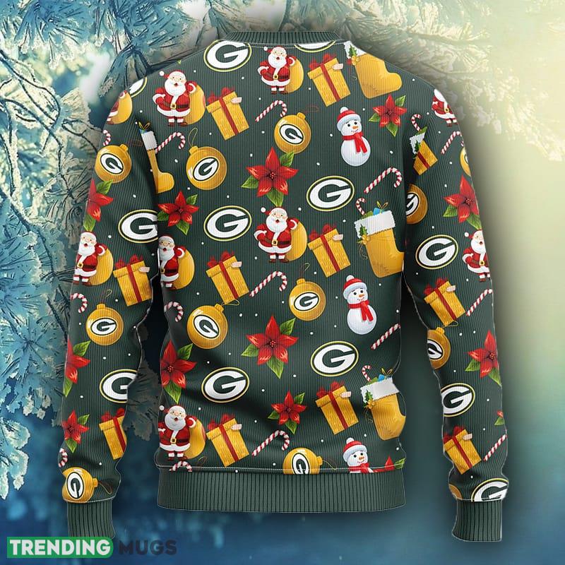 NFL Fans Green Bay Packers Santa Claus Snowman Christmas Ugly Sweater For Men Women 3D Sweater NFL Fans Green Bay Packers Santa Claus Snowman Christmas Ugly Sweater For Men Women 3D Sweater