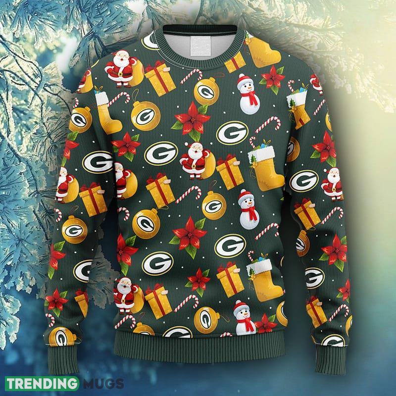 NFL Fans Green Bay Packers Santa Claus Snowman Christmas Ugly Sweater For Men Women - NFL Green Bay Packers Santa Claus Snowman Christmas Ugly Sweater_1 NFL Fans Green Bay Packers Santa Claus Snowman Christmas Ugly Sweater For Men Women - NFL Green Bay Packers Santa Claus Snowman Christmas Ugly Sweater_1