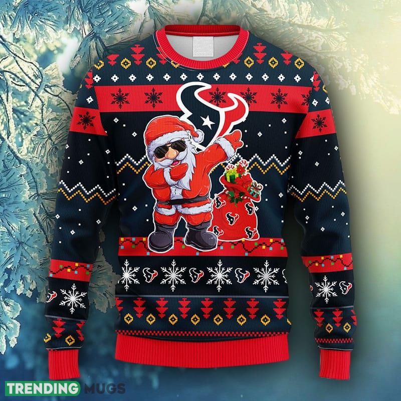 NFL Fans Houston Texans Dabbing Santa Claus Christmas Ugly Sweater For Men Women - NFL Houston Texans Dabbing Santa Claus Christmas Ugly Sweater_1 NFL Fans Houston Texans Dabbing Santa Claus Christmas Ugly Sweater For Men Women - NFL Houston Texans Dabbing Santa Claus Christmas Ugly Sweater_1