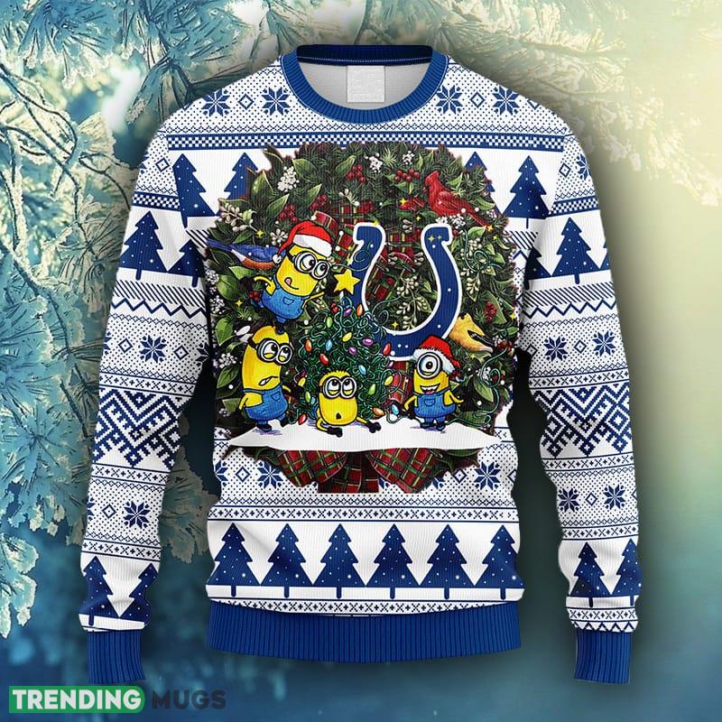 NFL Fans Indianapolis Colts Minion Christmas Ugly Sweater For Men Women - NFL Indianapolis Colts Minion Christmas Ugly Sweater_1 NFL Fans Indianapolis Colts Minion Christmas Ugly Sweater For Men Women - NFL Indianapolis Colts Minion Christmas Ugly Sweater_1
