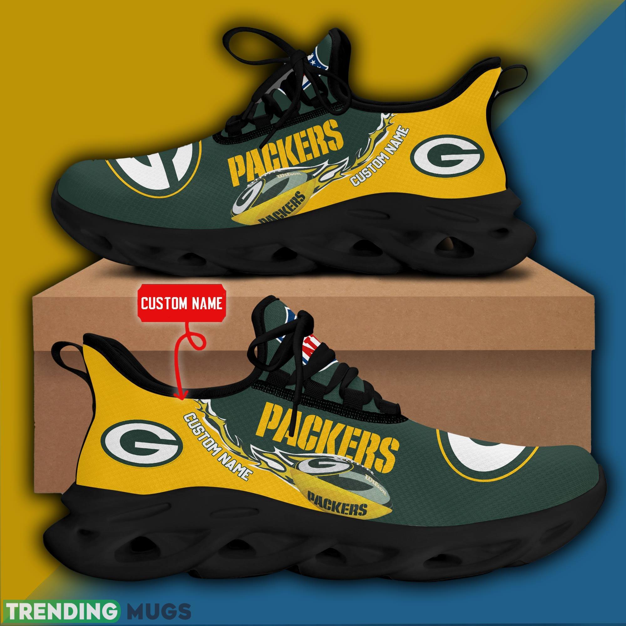 NFL Green Bay Packers Logo Max Soul Shoes Custom Name For Men Women - NFL Green Bay Packers Logo Max Soul Shoes Custom Name For Men Women_1 NFL Green Bay Packers Logo Max Soul Shoes Custom Name For Men Women - NFL Green Bay Packers Logo Max Soul Shoes Custom Name For Men Women_1