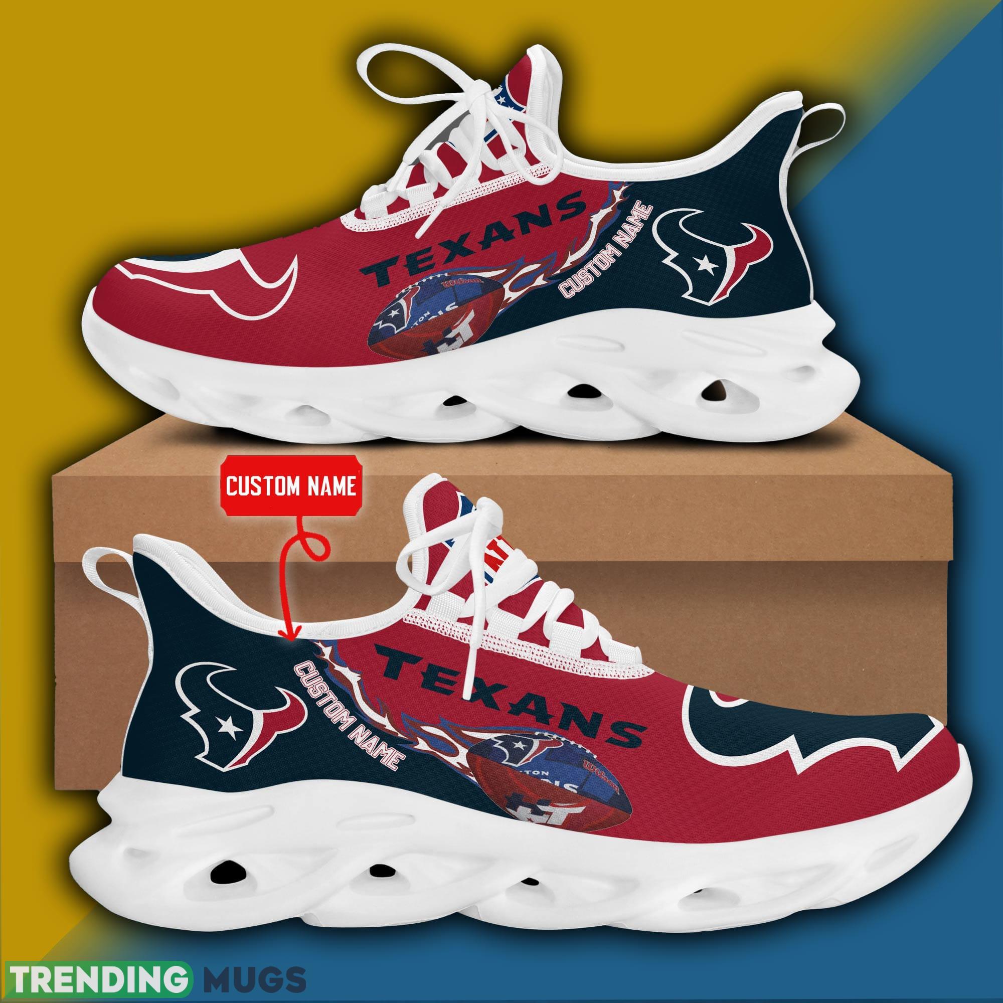 NFL Houston Texans Logo Max Soul Shoes Custom Name For Men Women Max Soul NFL Houston Texans Logo Max Soul Shoes Custom Name For Men Women Max Soul