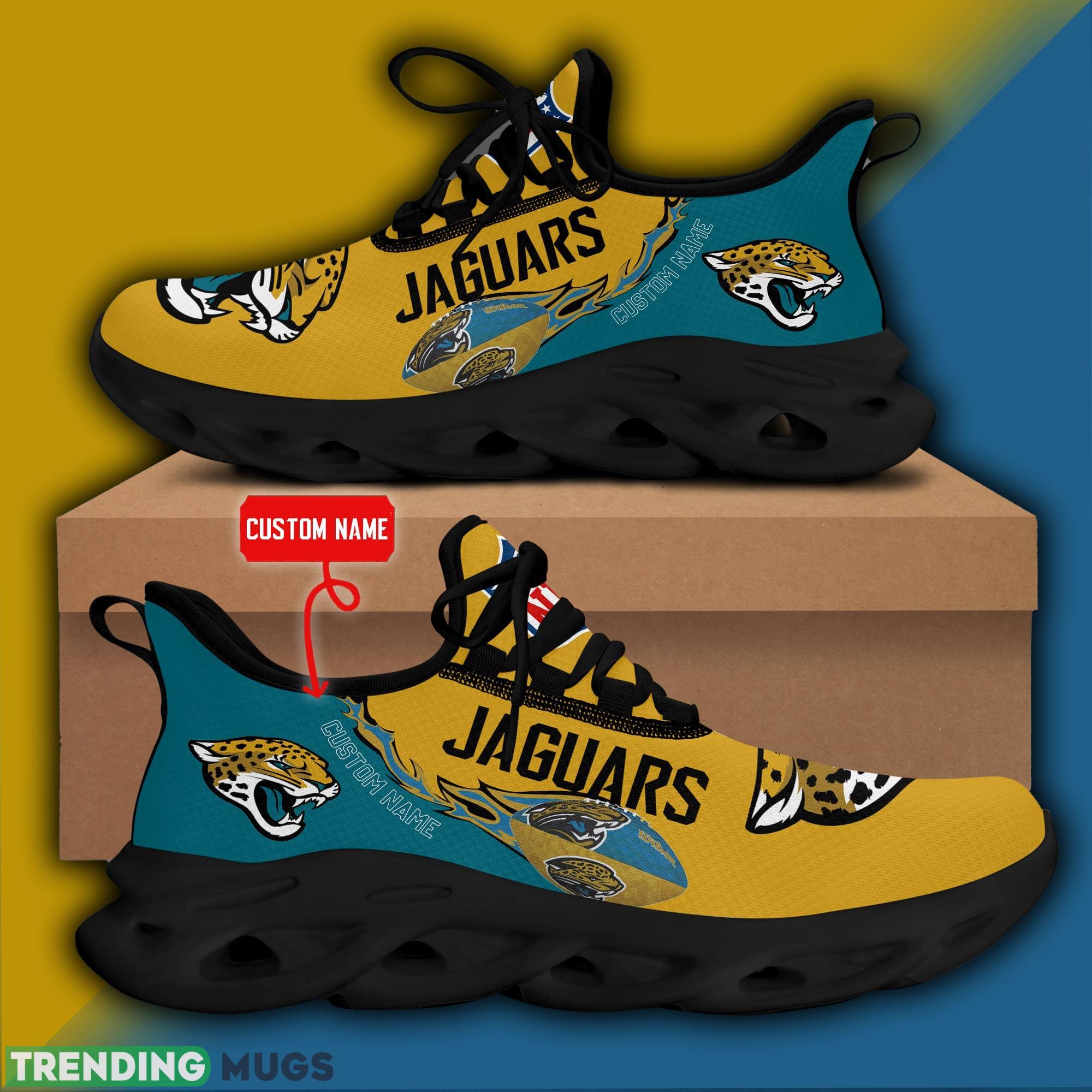 NFL Jacksonville Jaguars Logo Max Soul Shoes Custom Name For Men Women - NFL Jacksonville Jaguars Logo Max Soul Shoes Custom Name For Men Women_1