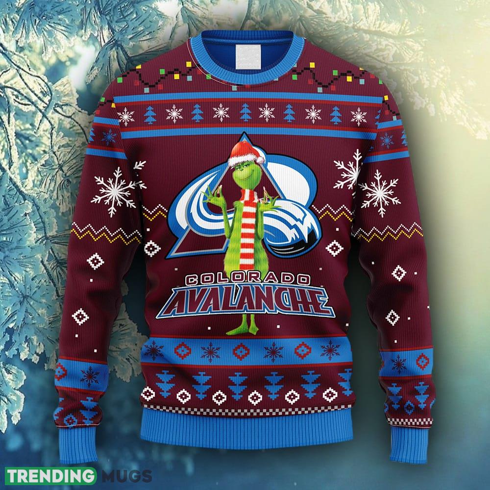 NHL Logo Colorado Avalanche Funny Grinch Christmas Ugly Sweater For Men Women - NHL Colorado Avalanche Funny Grinch Christmas Ugly Sweater_1 NHL Logo Colorado Avalanche Funny Grinch Christmas Ugly Sweater For Men Women - NHL Colorado Avalanche Funny Grinch Christmas Ugly Sweater_1