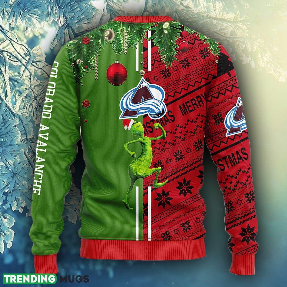 NHL Logo Colorado Avalanche Funny Grinch Christmas Ugly Sweater v2 For Men Women 3D Sweater NHL Logo Colorado Avalanche Funny Grinch Christmas Ugly Sweater v2 For Men Women 3D Sweater