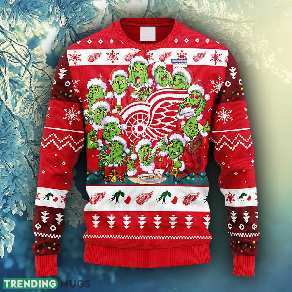 NHL Logo Detroit Red Wings 12 Grinch Xmas Day Christmas Ugly Sweater For Men Women 3D Sweater NHL Logo Detroit Red Wings 12 Grinch Xmas Day Christmas Ugly Sweater For Men Women 3D Sweater