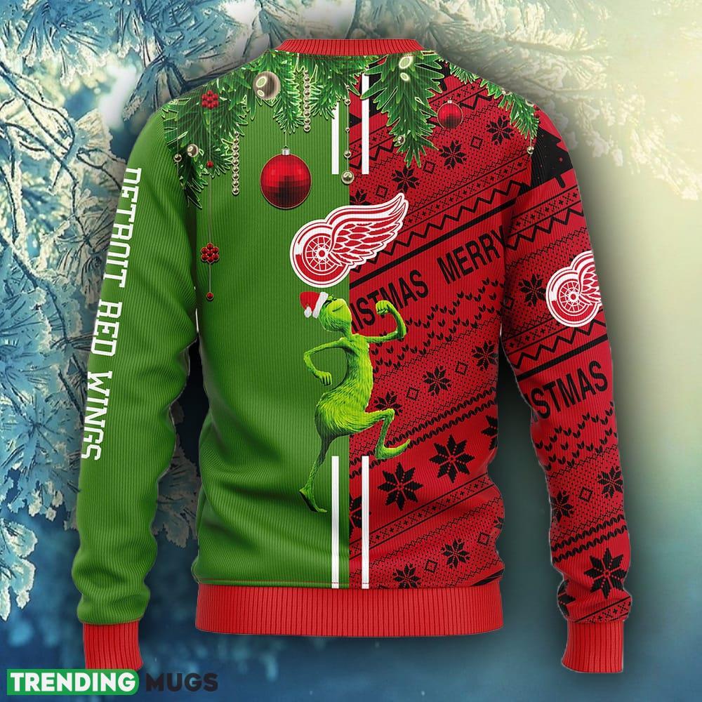 NHL Logo Detroit Red Wings Grinch & Scooby Doo Christmas Ugly Sweater For Men Women 3D Sweater NHL Logo Detroit Red Wings Grinch & Scooby Doo Christmas Ugly Sweater For Men Women 3D Sweater