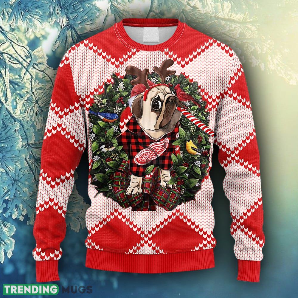 NHL Logo Detroit Red Wings Pub Dog Christmas Ugly Sweater For Men Women - NHL Detroit Red Wings Pub Dog Christmas Ugly Sweater_1 NHL Logo Detroit Red Wings Pub Dog Christmas Ugly Sweater For Men Women - NHL Detroit Red Wings Pub Dog Christmas Ugly Sweater_1