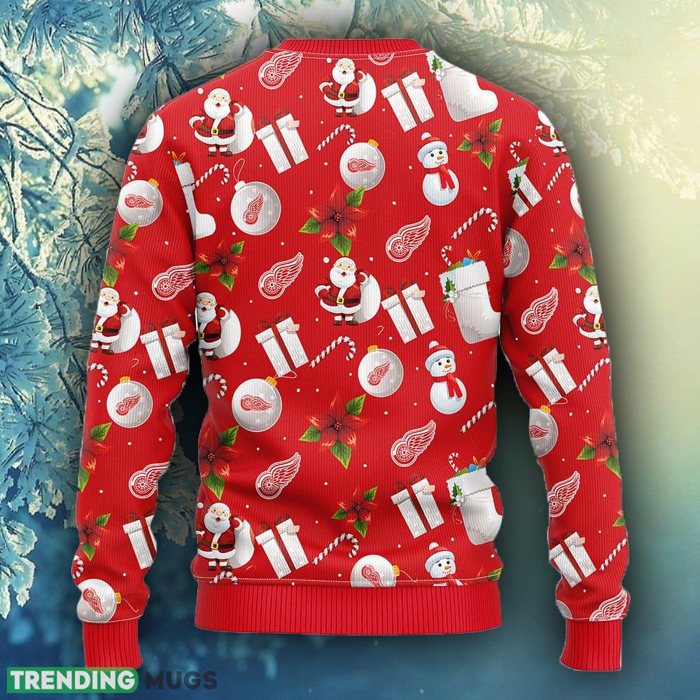 NHL Logo Detroit Red Wings Santa Claus Snowman Christmas Ugly Sweater For Men Women 3D Sweater NHL Logo Detroit Red Wings Santa Claus Snowman Christmas Ugly Sweater For Men Women 3D Sweater