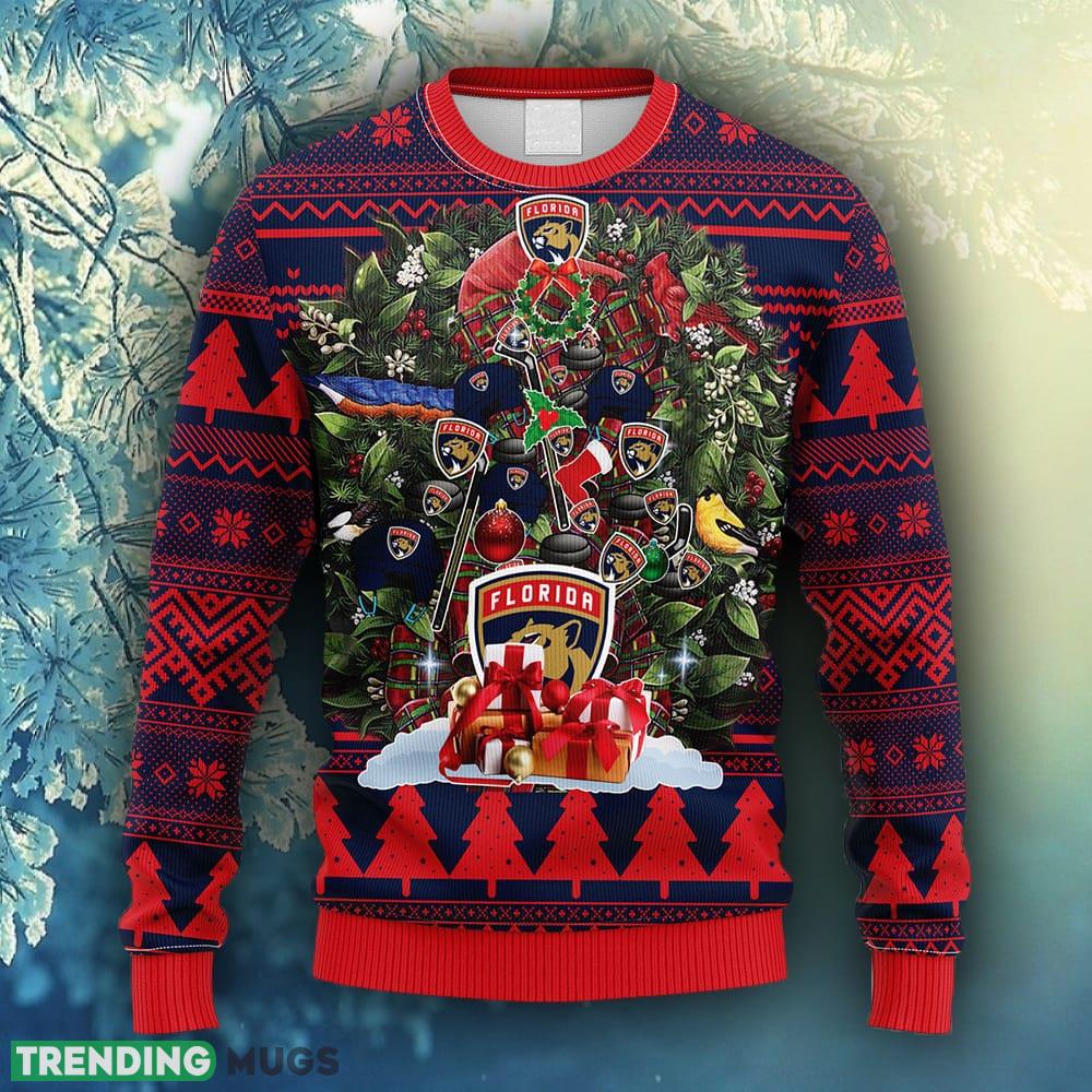NHL Logo Florida Panthers Tree Ugly Christmas Fleece Sweater For Men Women - NHL Florida Panthers Tree Ugly Christmas Fleece Sweater_1 NHL Logo Florida Panthers Tree Ugly Christmas Fleece Sweater For Men Women - NHL Florida Panthers Tree Ugly Christmas Fleece Sweater_1