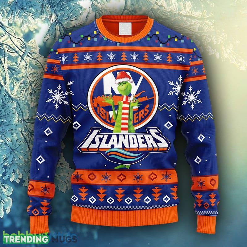 NHL Logo New York Islanders Funny Grinch Christmas Ugly Sweater For Men Women - NHL New York Islanders Funny Grinch Christmas Ugly Sweater_1 NHL Logo New York Islanders Funny Grinch Christmas Ugly Sweater For Men Women - NHL New York Islanders Funny Grinch Christmas Ugly Sweater_1
