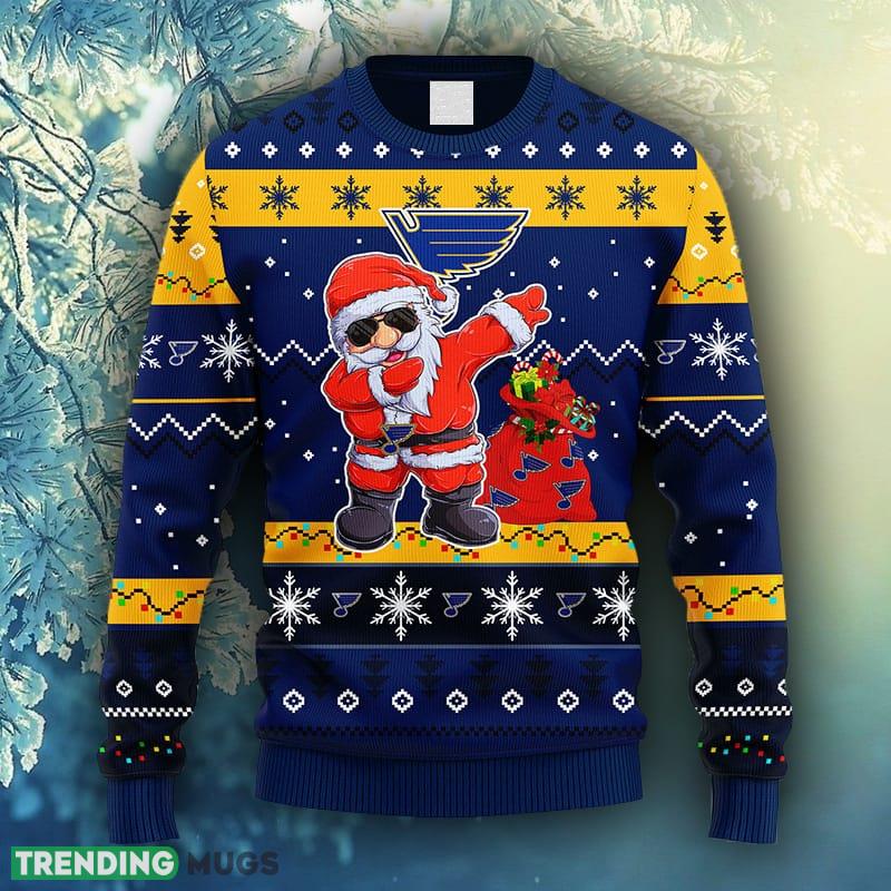 NHL Logo St. Louis Blues Dabbing Santa Claus Christmas Ugly Sweater For Men Women 3D Sweater NHL Logo St. Louis Blues Dabbing Santa Claus Christmas Ugly Sweater For Men Women 3D Sweater