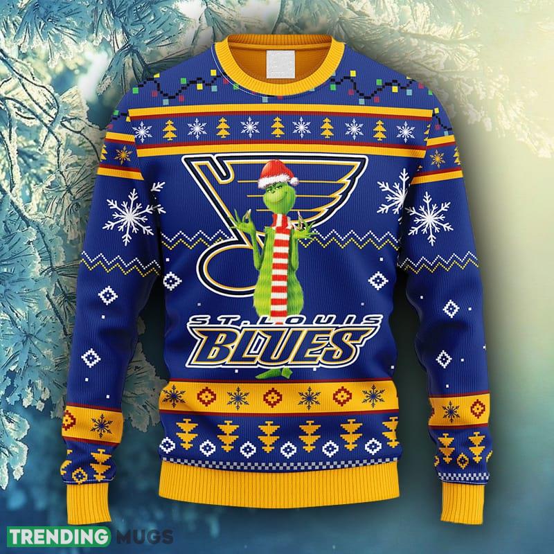 NHL Logo St. Louis Blues Funny Grinch Christmas Ugly Sweater For Men Women - NHL St. Louis Blues Funny Grinch Christmas Ugly Sweater_1 NHL Logo St. Louis Blues Funny Grinch Christmas Ugly Sweater For Men Women - NHL St. Louis Blues Funny Grinch Christmas Ugly Sweater_1