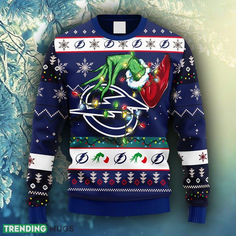 NHL Logo Tampa Bay Lightning Grinch Christmas Ugly Sweater For Men Women 3D Sweater NHL Logo Tampa Bay Lightning Grinch Christmas Ugly Sweater For Men Women 3D Sweater