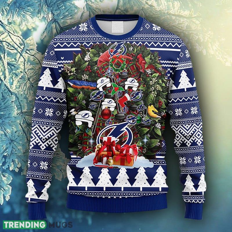 NHL Logo Tampa Bay Lightning Tree Ugly Christmas Fleece Sweater For Men Women - NHL Tampa Bay Lightning Tree Ugly Christmas Fleece Sweater_1 NHL Logo Tampa Bay Lightning Tree Ugly Christmas Fleece Sweater For Men Women - NHL Tampa Bay Lightning Tree Ugly Christmas Fleece Sweater_1