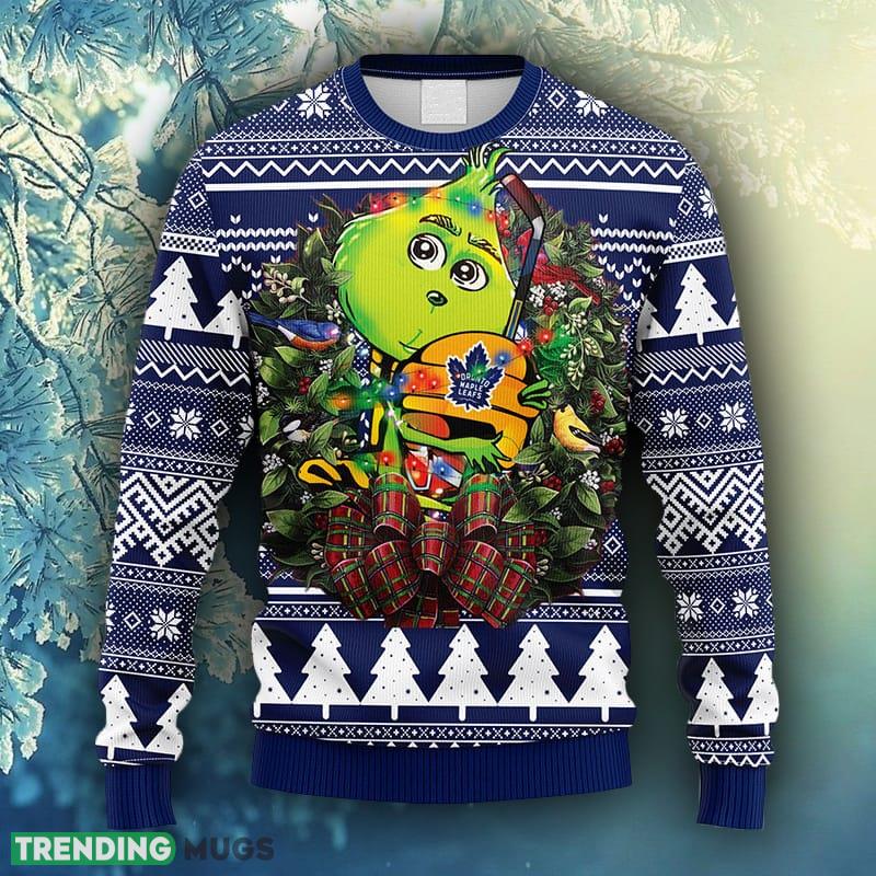NHL Logo Toronto Maple Leafs Grinch Hug Christmas Ugly Sweater For Men Women - NHL Toronto Maple Leafs Grinch Hug Christmas Ugly Sweater_1 NHL Logo Toronto Maple Leafs Grinch Hug Christmas Ugly Sweater For Men Women - NHL Toronto Maple Leafs Grinch Hug Christmas Ugly Sweater_1