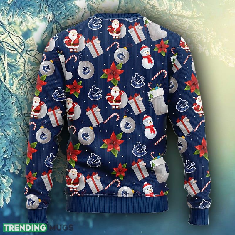 NHL Logo Vancouver Canucks Santa Claus Snowman Christmas Ugly Sweater For Men Women 3D Sweater NHL Logo Vancouver Canucks Santa Claus Snowman Christmas Ugly Sweater For Men Women 3D Sweater