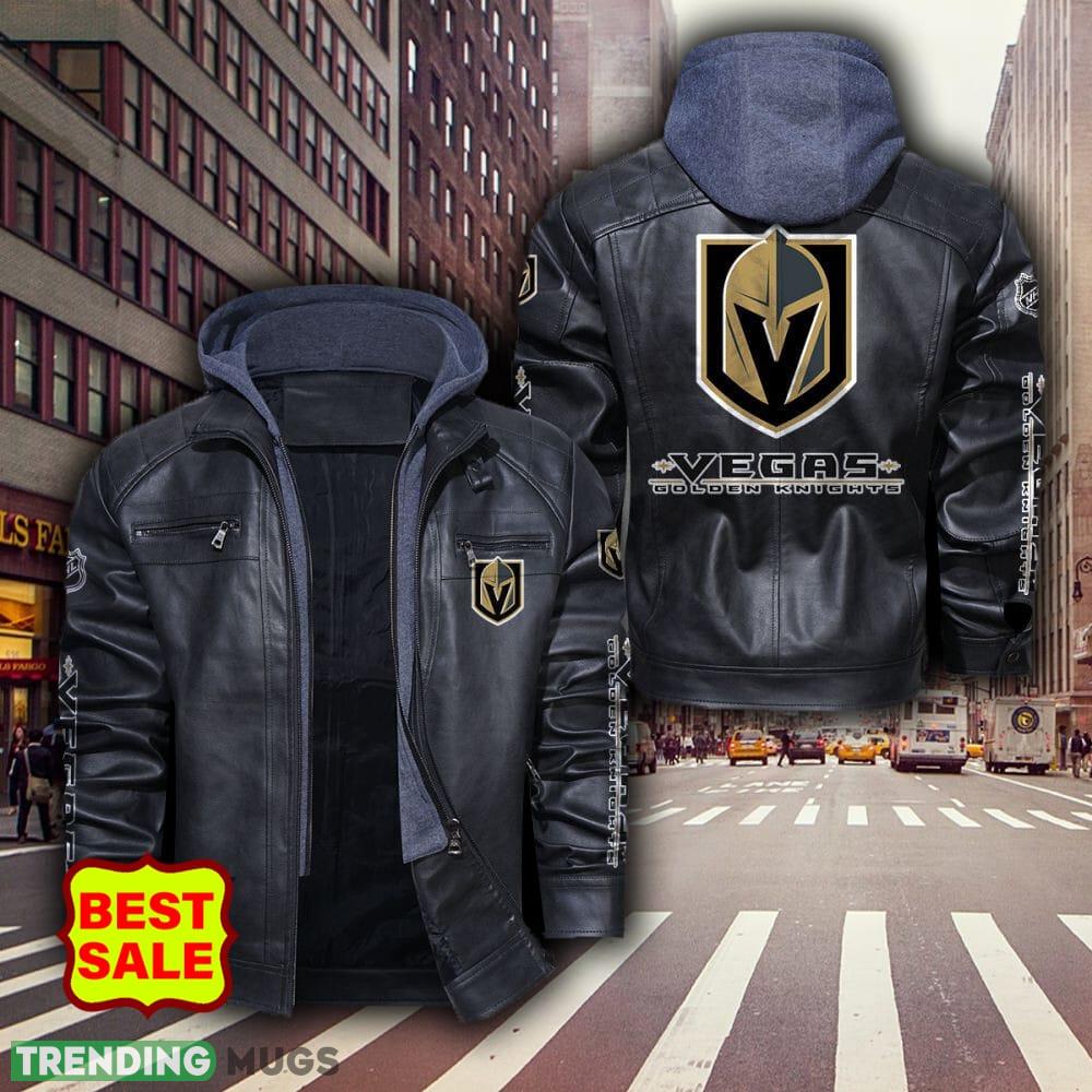 NHL Vegas Golden Knights Black Brown Leather Jacket For Fans 2D Leather Jacket NHL Vegas Golden Knights Black Brown Leather Jacket For Fans 2D Leather Jacket