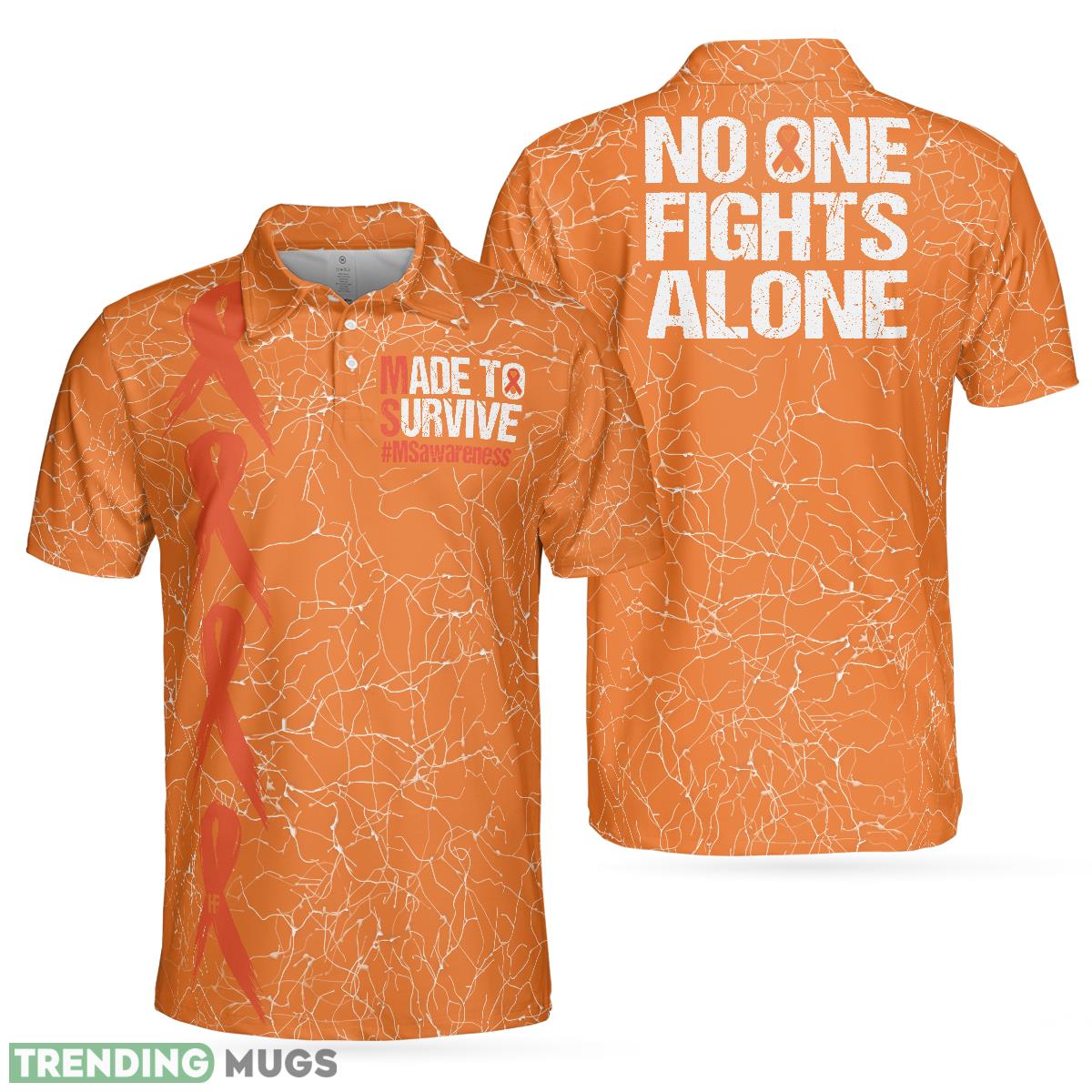 No One Fights Alone MS Awareness, Multiple Sclerosis Awareness Ribbon, MS Awareness Shirt Polo Shirt - No One Fights Alone MS Awareness Polo Shirt, Multiple Sclerosis Awareness Ribbon Polo Shirt, MS Awareness Shirt For Men_1 No One Fights Alone MS Awareness, Multiple Sclerosis Awareness Ribbon, MS Awareness Shirt Polo Shirt - No One Fights Alone MS Awareness Polo Shirt, Multiple Sclerosis Awareness Ribbon Polo Shirt, MS Awareness Shirt For Men_1