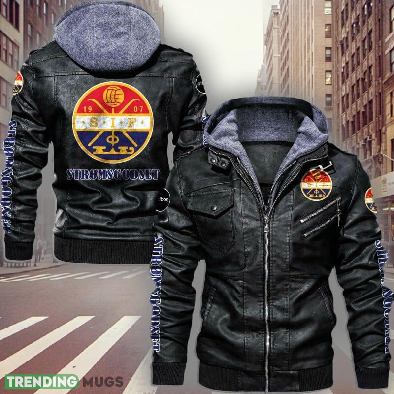 Norway Strømsgodset Toppfotball Logo Brown And Black Leather Jacket For Fans - Norway Strømsgodset Toppfotball Leather Jacket_1 Norway Strømsgodset Toppfotball Logo Brown And Black Leather Jacket For Fans - Norway Strømsgodset Toppfotball Leather Jacket_1