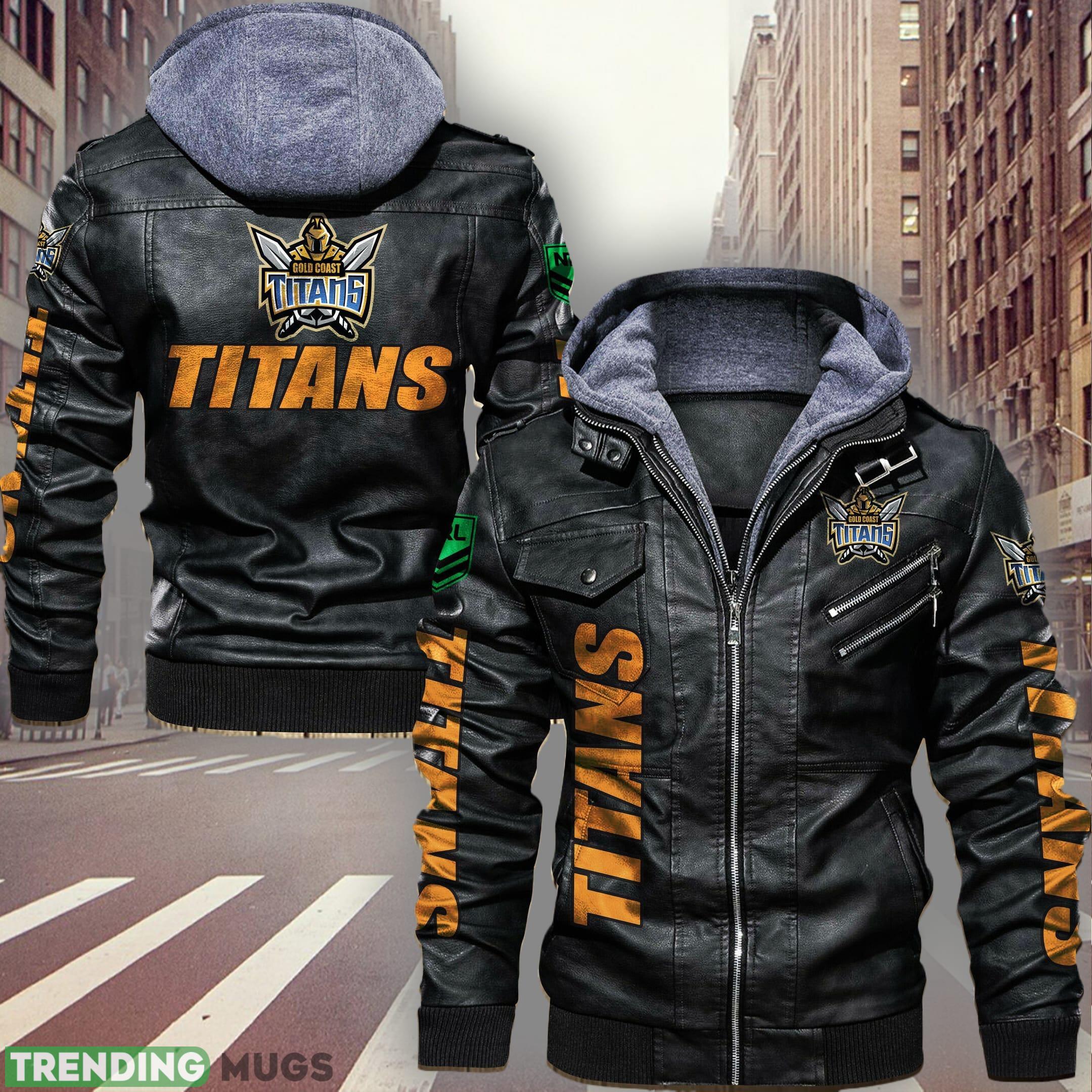 NRL Gold Coast Titans Style 8 Logo Black And Brown Leather Jacket Men Women - NRL Gold Coast Titans Leather Jacket_1 NRL Gold Coast Titans Style 8 Logo Black And Brown Leather Jacket Men Women - NRL Gold Coast Titans Leather Jacket_1