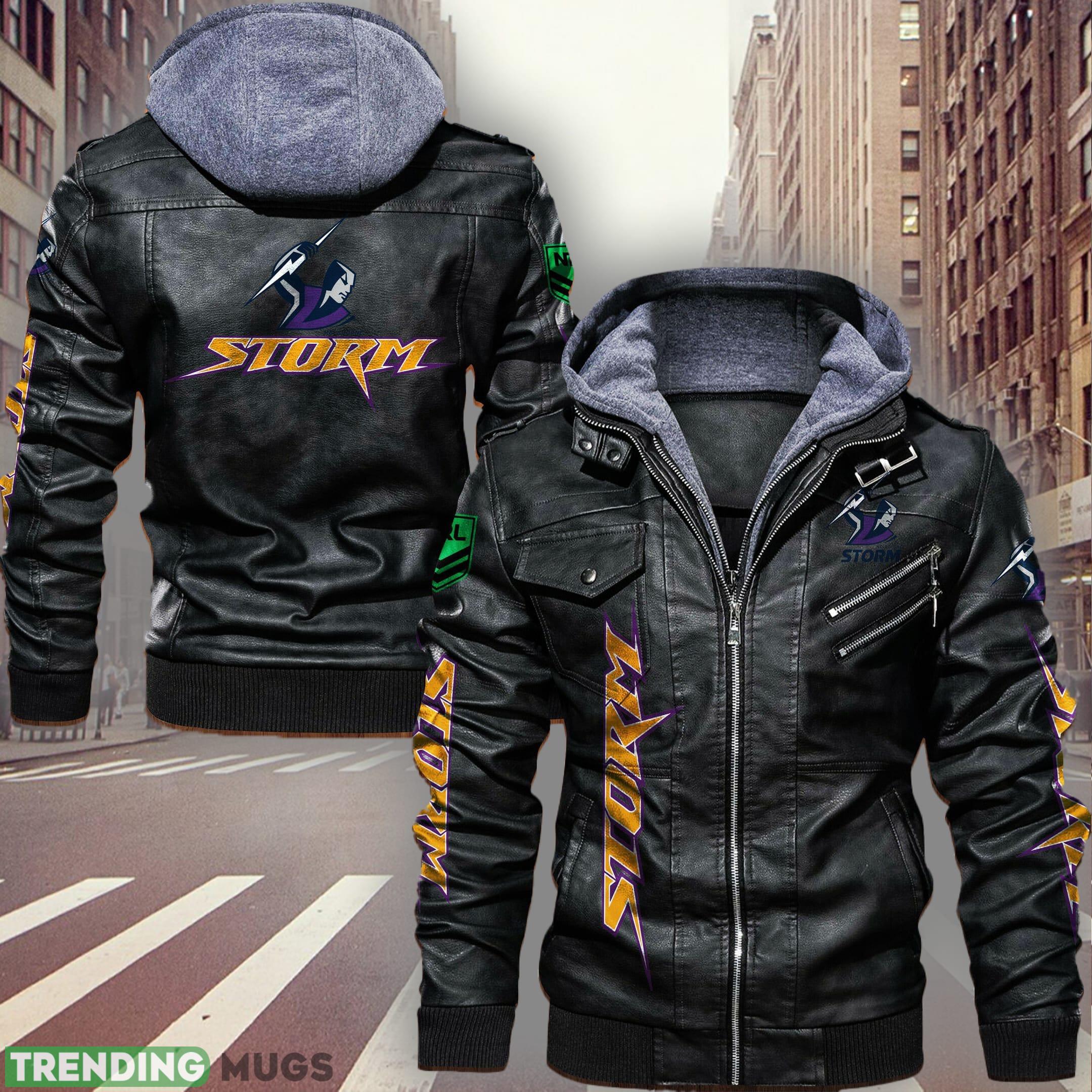 NRL Melbourne Storm Logo 2 Black Brown Leather Jacket For Fans - NRL Melbourne Storm Leather Jacket_1 NRL Melbourne Storm Logo 2 Black Brown Leather Jacket For Fans - NRL Melbourne Storm Leather Jacket_1