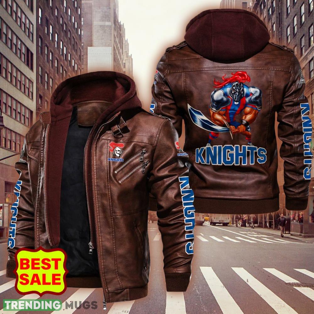 NRL Newcastle Knights Design 6 Logo Black And Brown Leather Jacket For Fans 2D Leather Jacket NRL Newcastle Knights Design 6 Logo Black And Brown Leather Jacket For Fans 2D Leather Jacket