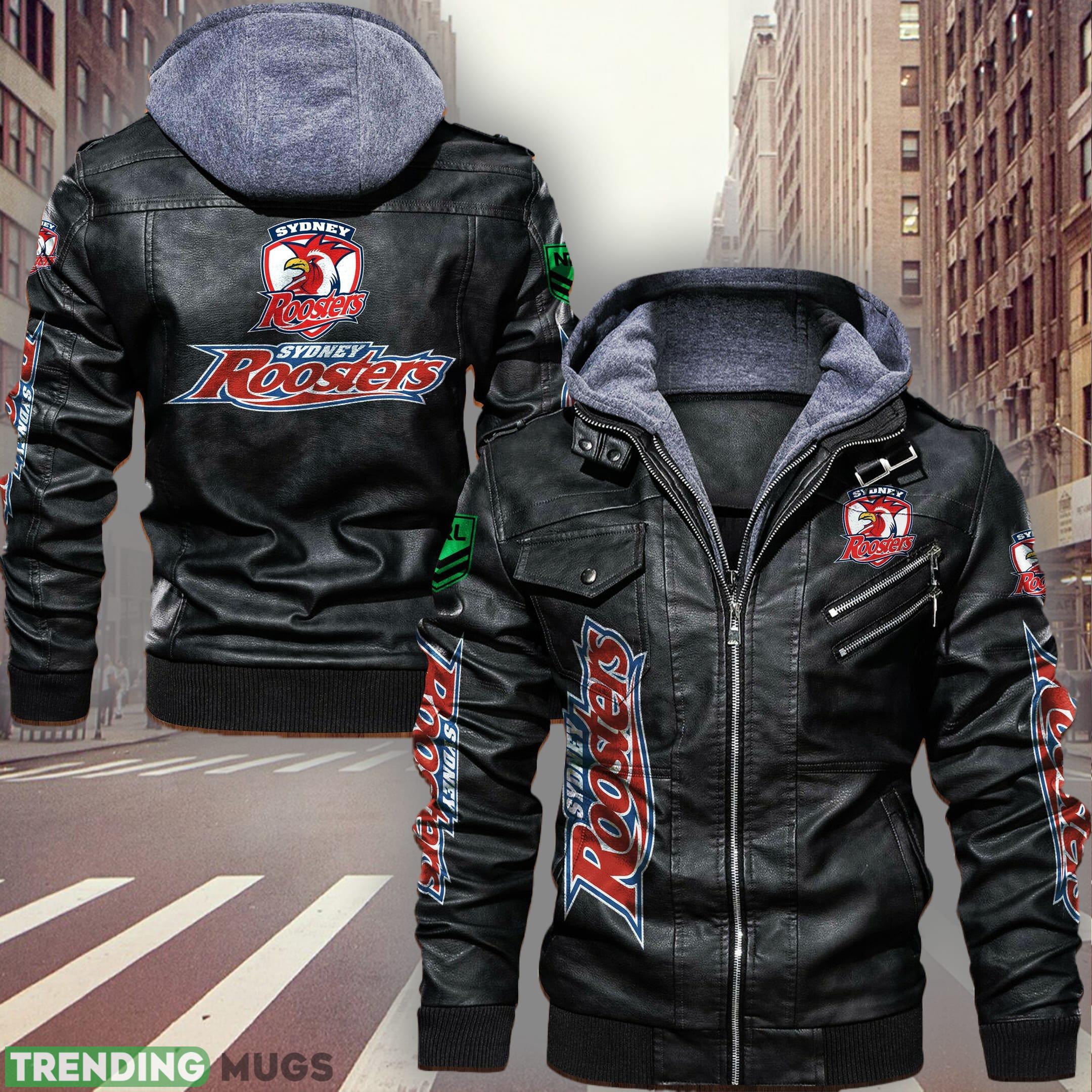 NRL Sydney Roosters Design 4 Logo Black And Brown Leather Jacket For Fans - NRL Sydney Roosters Leather Jacket_1 NRL Sydney Roosters Design 4 Logo Black And Brown Leather Jacket For Fans - NRL Sydney Roosters Leather Jacket_1