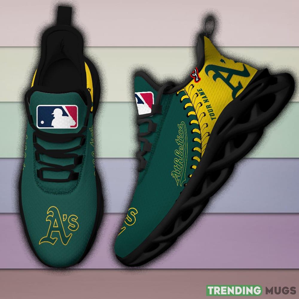 Oakland Athletics MLB MAX SOUL SHOES Custom Name For Men And Women Running Sneakers Max Soul Oakland Athletics MLB MAX SOUL SHOES Custom Name For Men And Women Running Sneakers Max Soul
