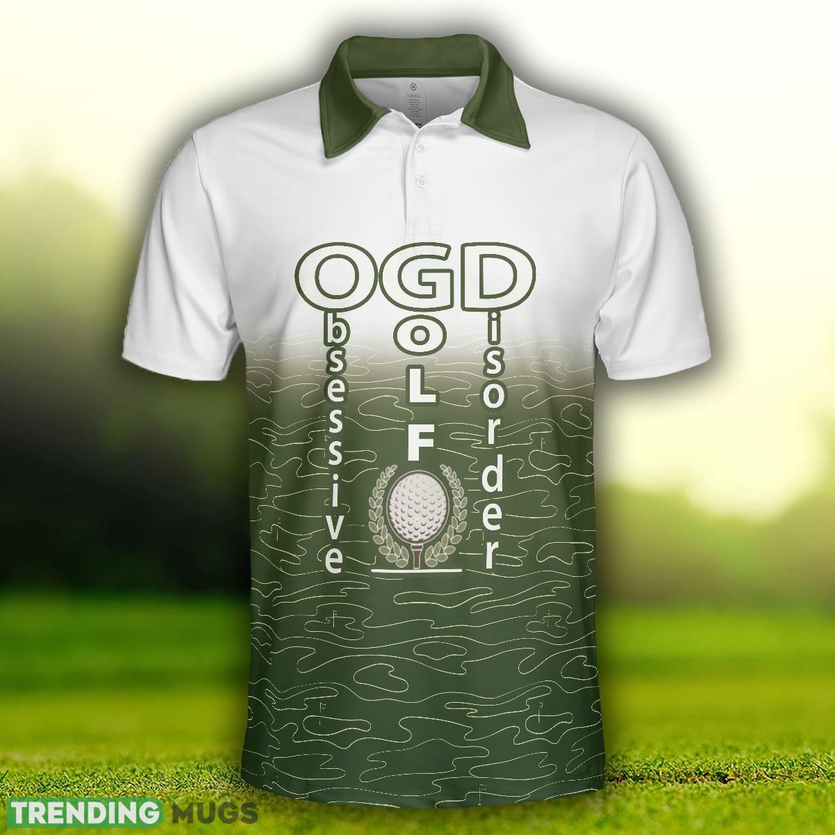 Obsessed With Golf, White And Green Golf Shirt , Cool Gift For Golfers Polo Shirt Polo Shirt Obsessed With Golf, White And Green Golf Shirt , Cool Gift For Golfers Polo Shirt Polo Shirt