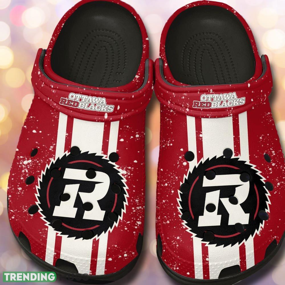 Ottawa Redblacks Logo CFL Classic Clog Shoes For Fans Clog Shoes Ottawa Redblacks Logo CFL Classic Clog Shoes For Fans Clog Shoes