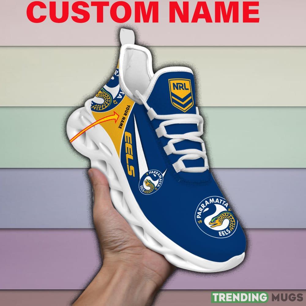 Parramatta Eels NRL MAX SOUL SHOES Custom Name For Men And Women Running Sneakers Max Soul Parramatta Eels NRL MAX SOUL SHOES Custom Name For Men And Women Running Sneakers Max Soul