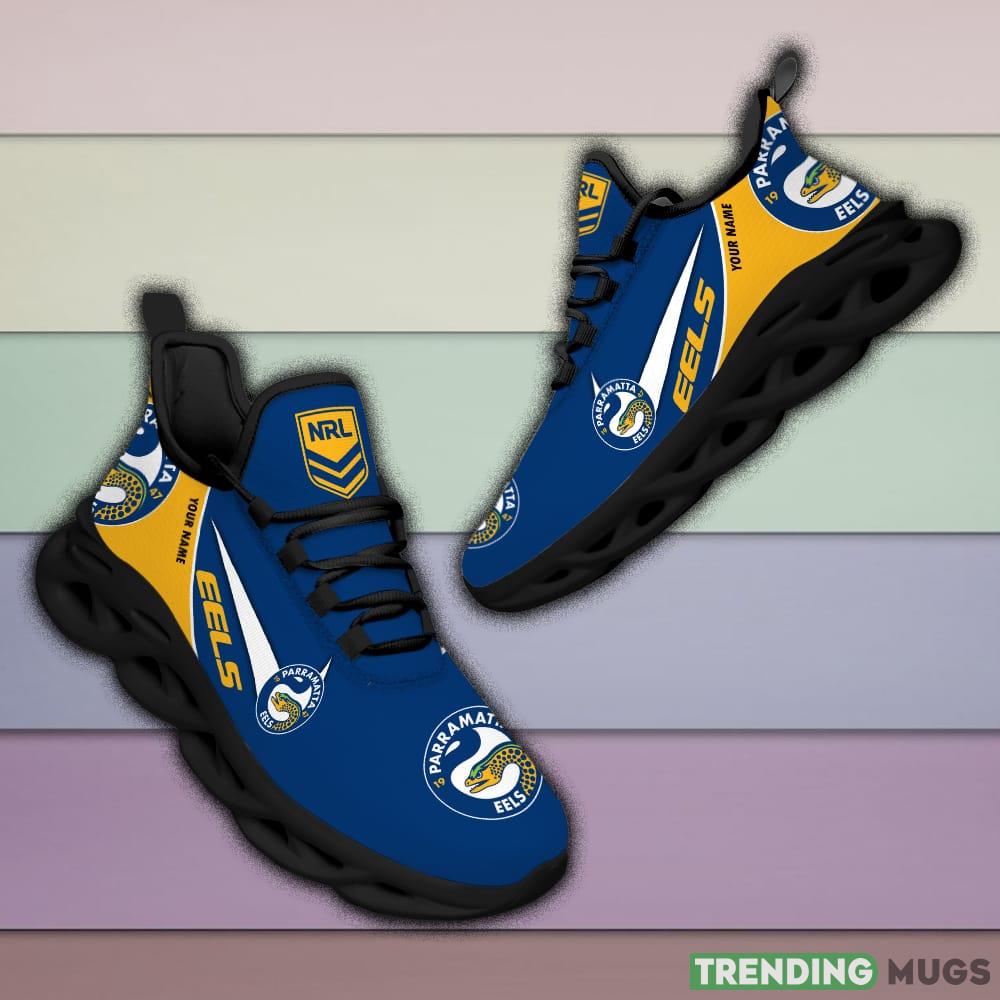 Parramatta Eels NRL MAX SOUL SHOES Custom Name For Men And Women Running Sneakers Max Soul Parramatta Eels NRL MAX SOUL SHOES Custom Name For Men And Women Running Sneakers Max Soul