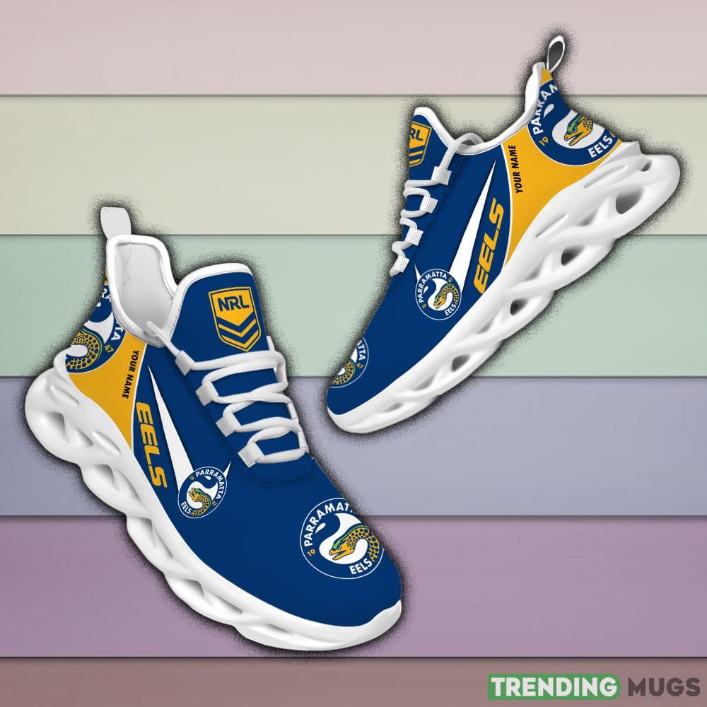 Parramatta Eels NRL MAX SOUL SHOES Custom Name For Men And Women Running Sneakers Max Soul Parramatta Eels NRL MAX SOUL SHOES Custom Name For Men And Women Running Sneakers Max Soul
