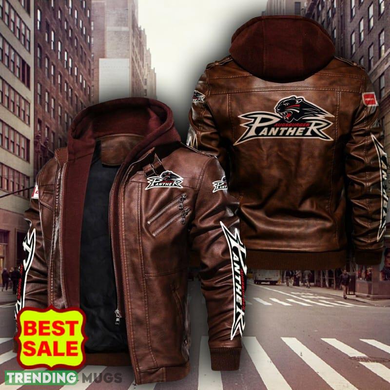 Penny DEL Augsburger Panther Big Logo Brown And Black Leather Jacket Men Women 2D Leather Jacket Penny DEL Augsburger Panther Big Logo Brown And Black Leather Jacket Men Women 2D Leather Jacket