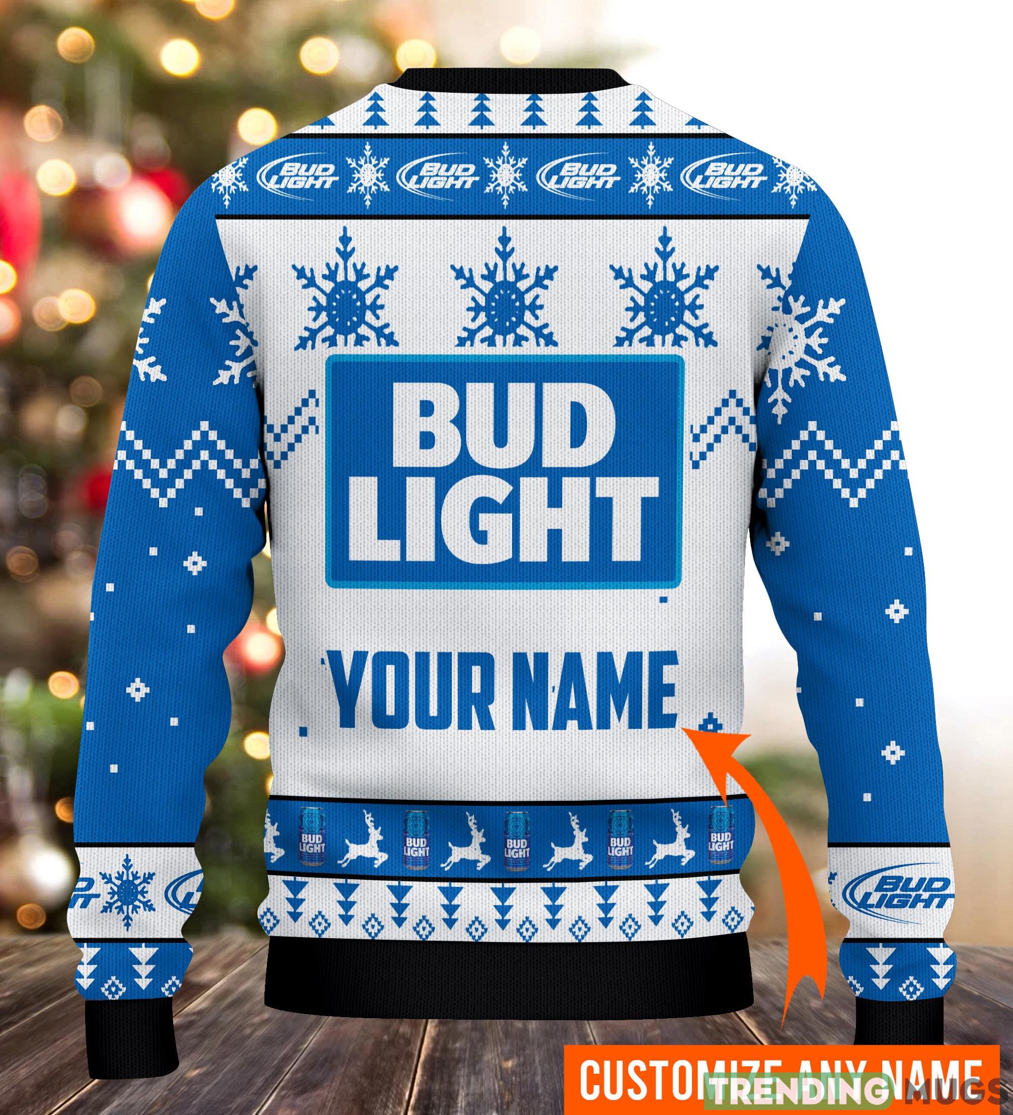 Personalized Bud Light Beer Ugly Custom Name Ugly Gift Christmas 3D Sweater For Men And Women 3D Sweater Personalized Bud Light Beer Ugly Custom Name Ugly Gift Christmas 3D Sweater For Men And Women 3D Sweater