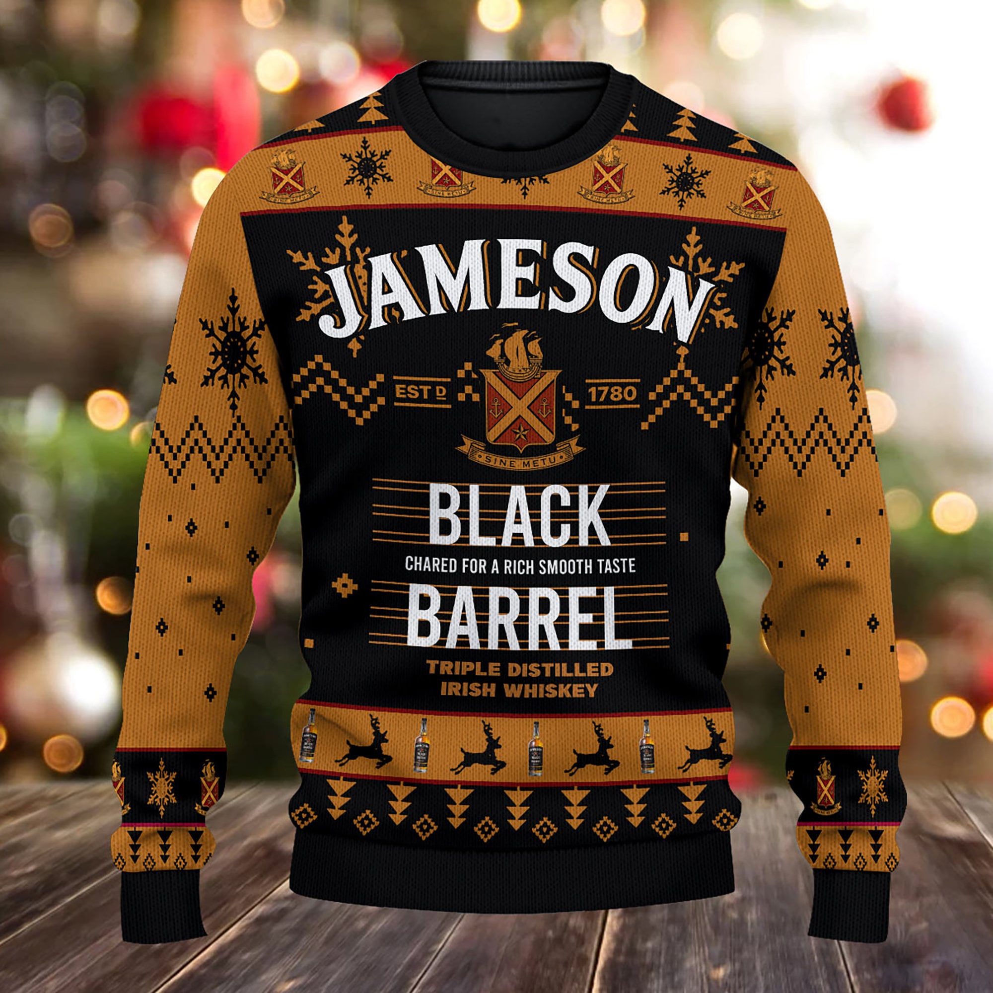 Personalized Jameson Irish Whiskey Ugly Custom Name Ugly Gift Christmas 3D Sweater For Men And Women 3D Sweater Personalized Jameson Irish Whiskey Ugly Custom Name Ugly Gift Christmas 3D Sweater For Men And Women 3D Sweater