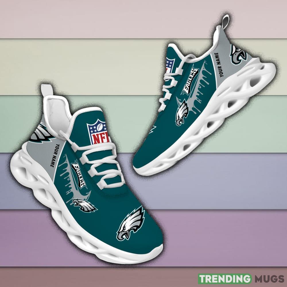 Philadelphia Eagles Drip Logo NFL Max Soul Shoes Custom Name For Men And Women Running Sneakers Max Soul Philadelphia Eagles Drip Logo NFL Max Soul Shoes Custom Name For Men And Women Running Sneakers Max Soul