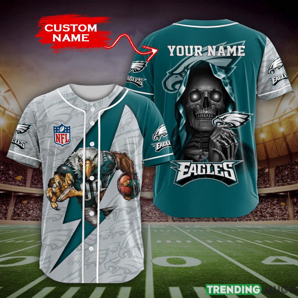 Philadelphia Eagles NFL Custom Name Baseball Jersey Shirt Gift For Men And Women Fans - Philadelphia Eagles-NFL Custom Name Baseball JerseY_1 Philadelphia Eagles NFL Custom Name Baseball Jersey Shirt Gift For Men And Women Fans - Philadelphia Eagles-NFL Custom Name Baseball JerseY_1